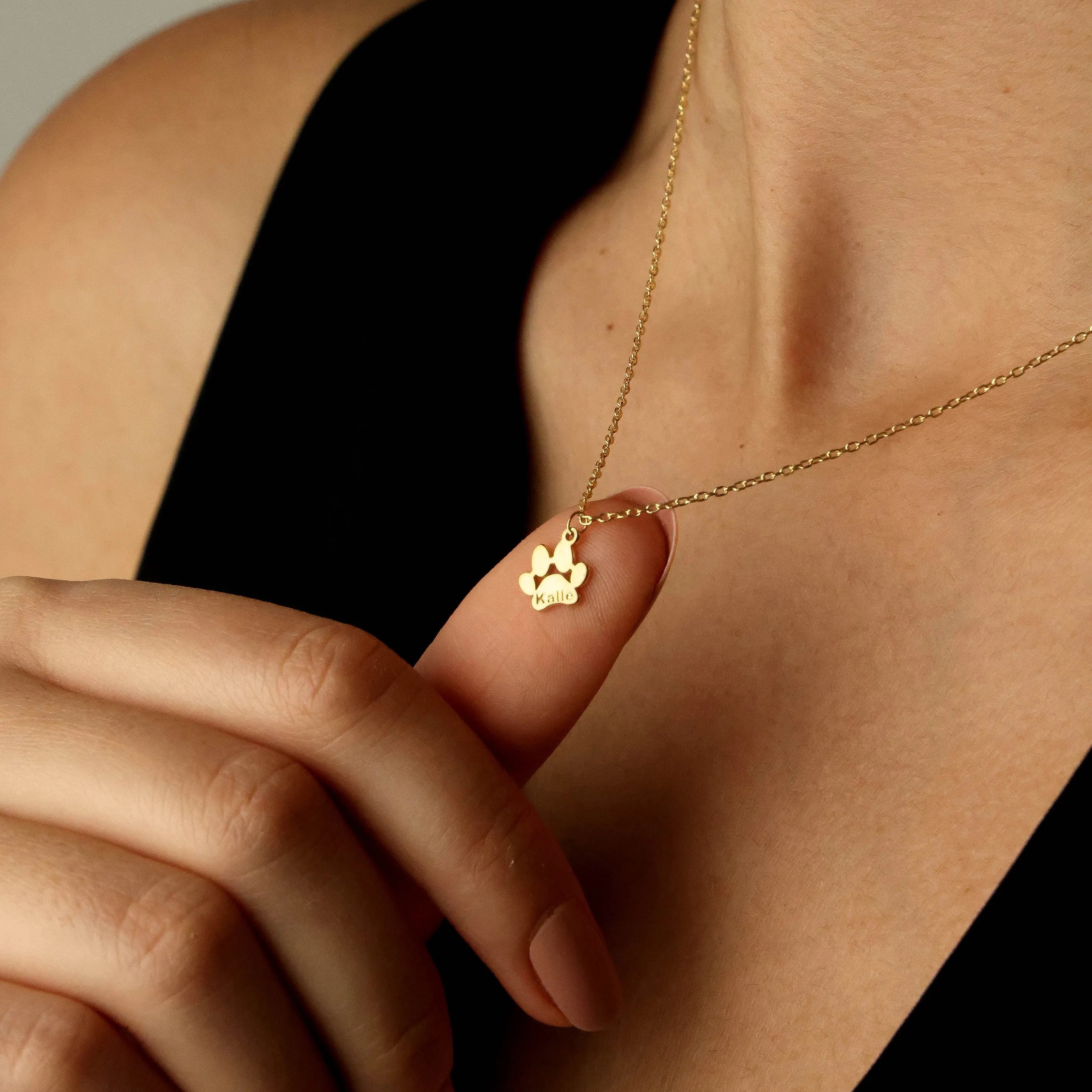 Custom Paw Print Necklace