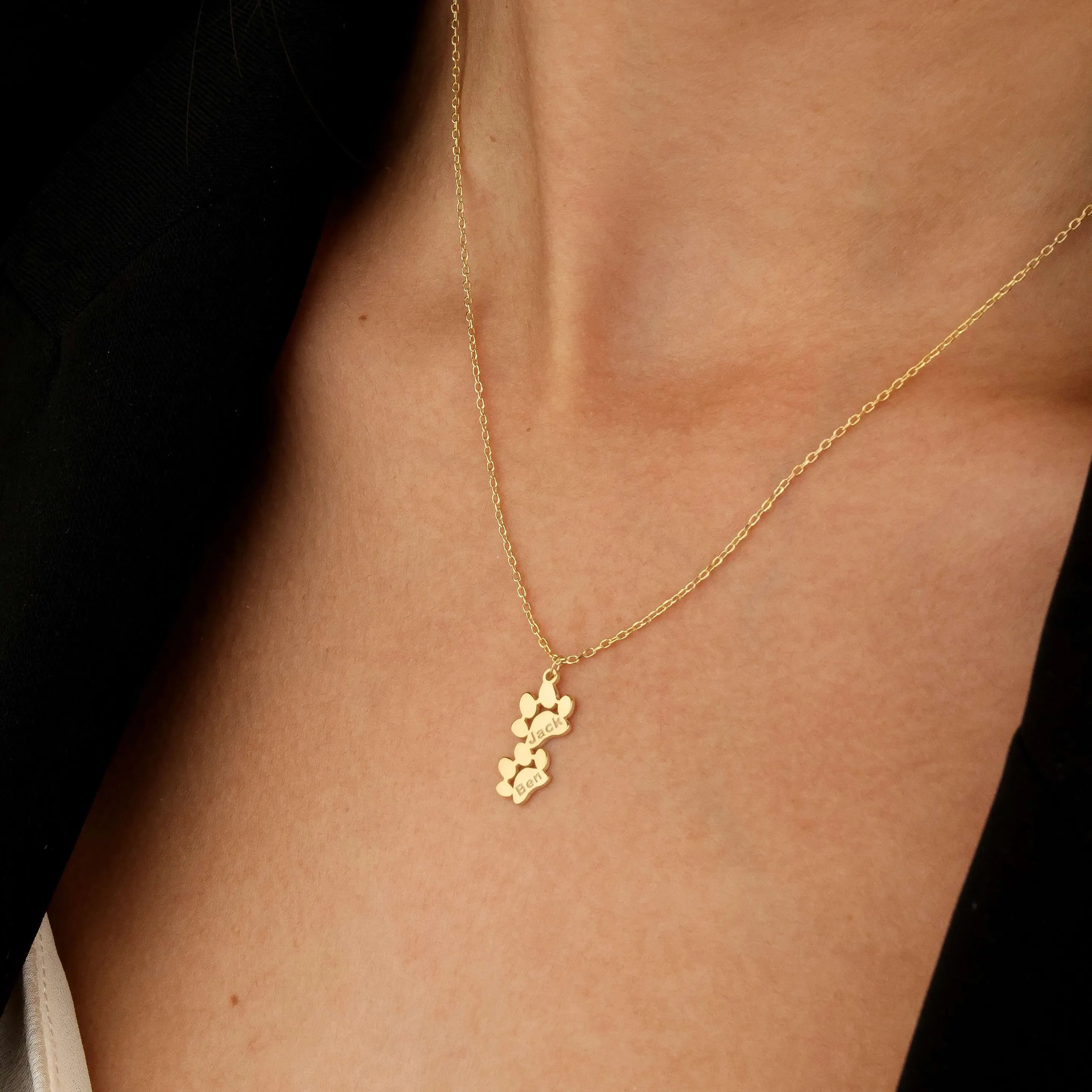 Custom Paw Print Necklace