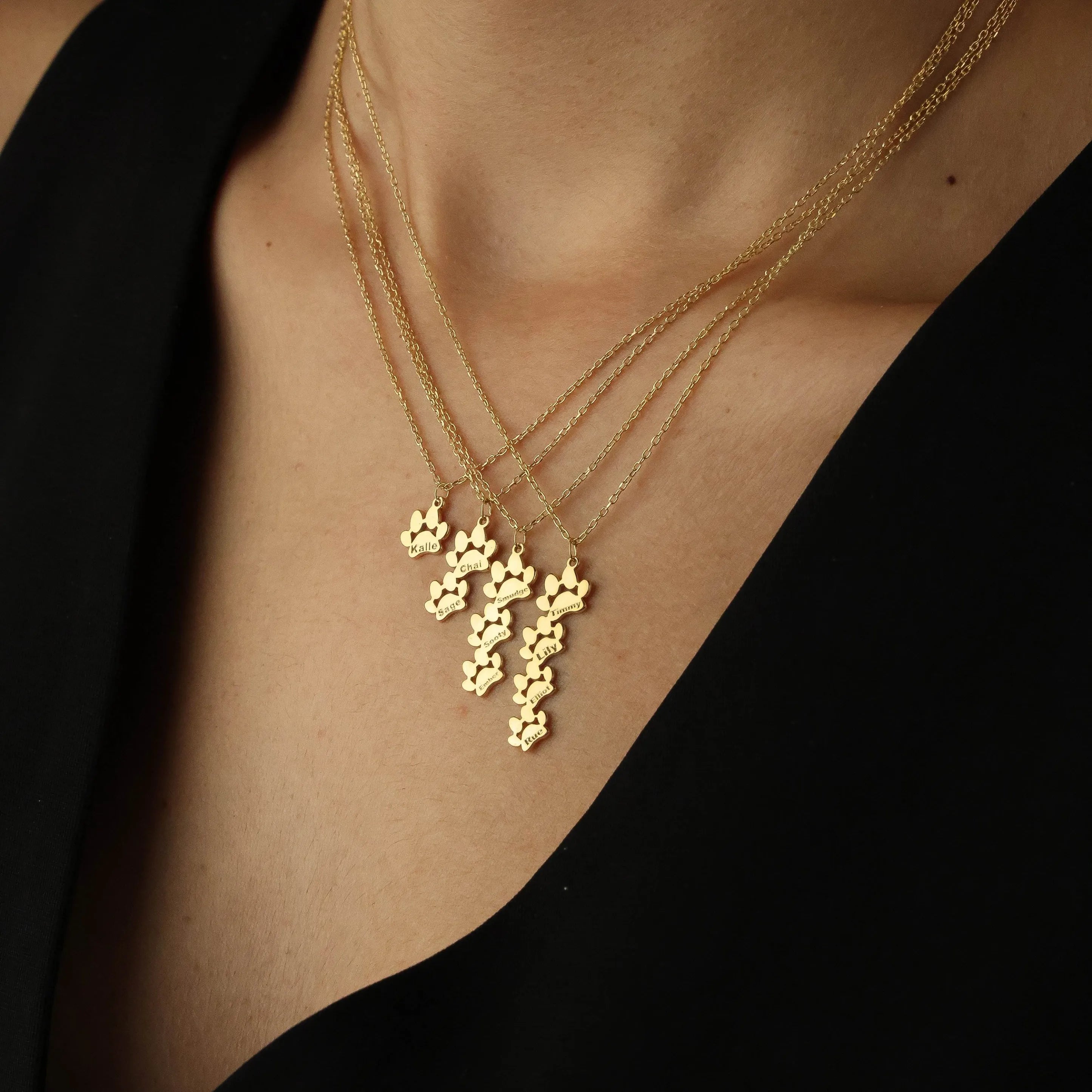 Custom Paw Print Necklace