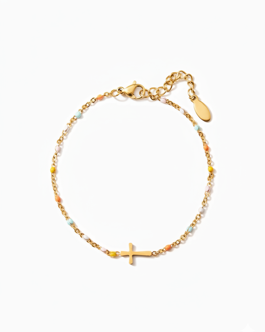 Pray On It Cross Bracelet