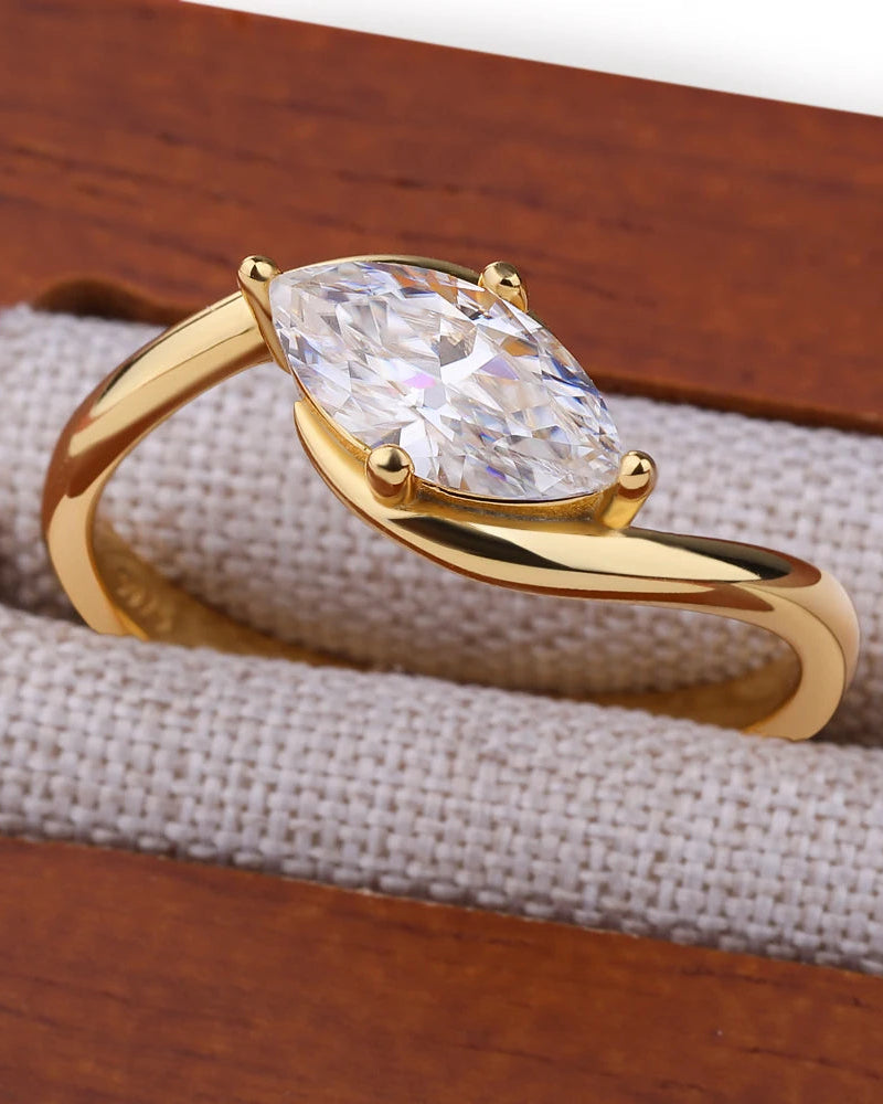 Marquise Aureline Moissanite Ring