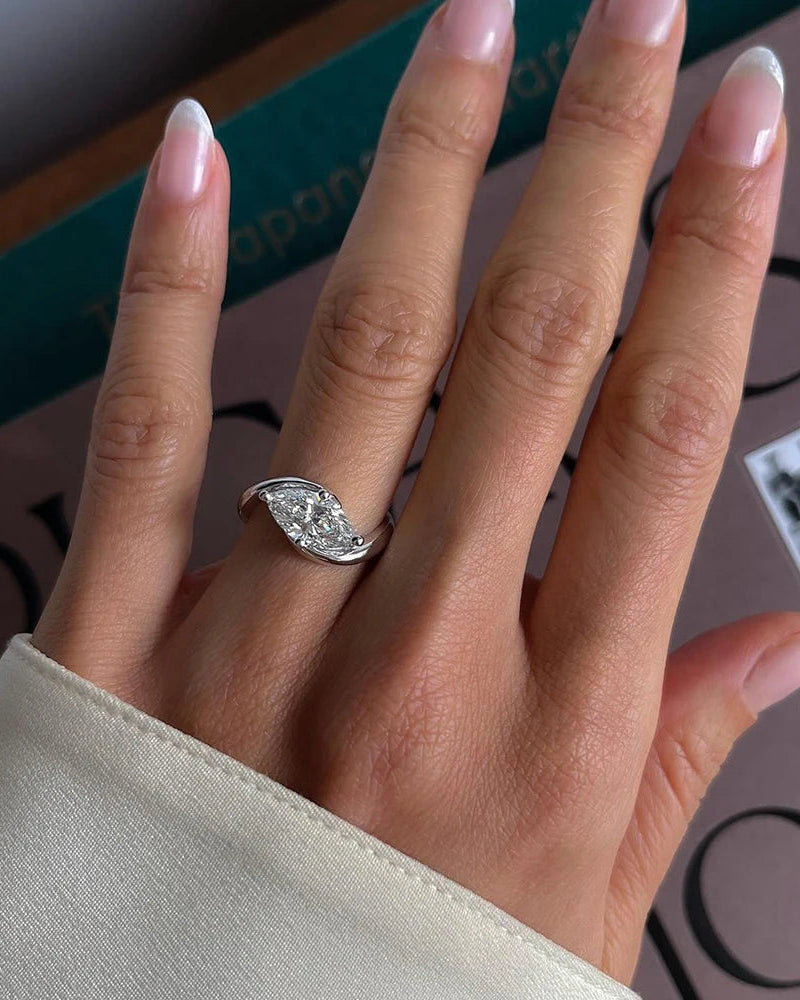 Marquise Aureline Moissanite Ring