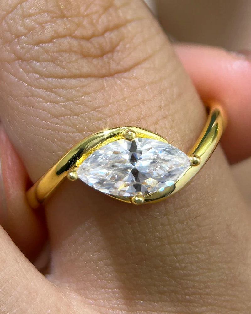 Marquise Aureline Moissanite Ring