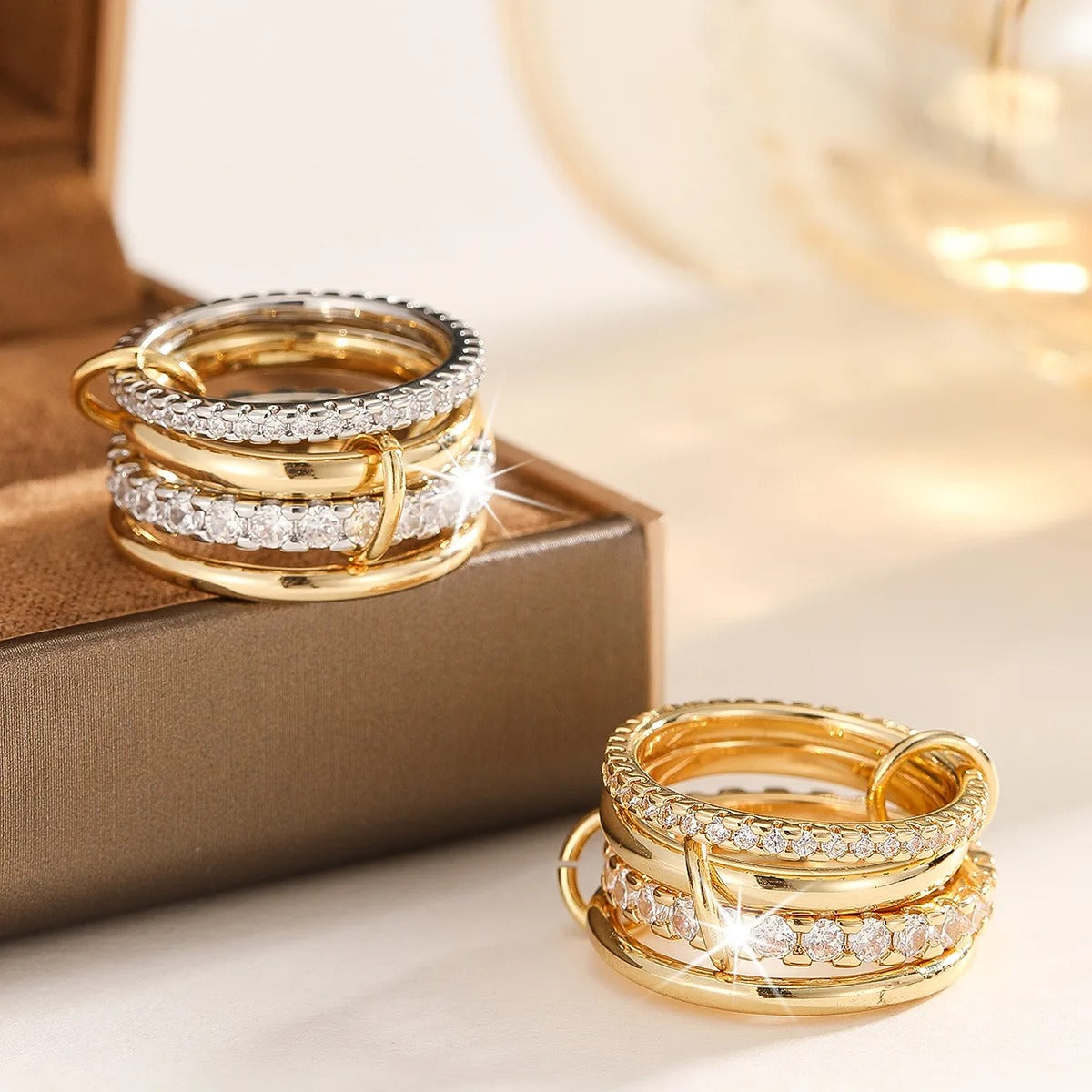 Lumière Pavé Stacking Ring