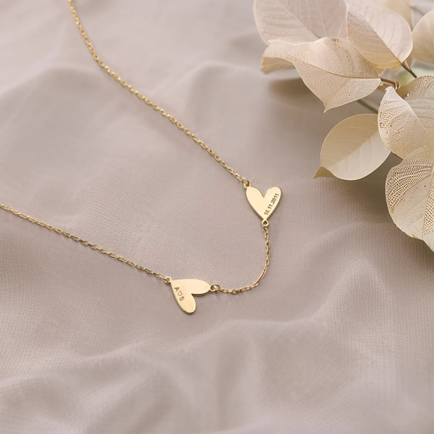 Personalized Heart Charm Necklace