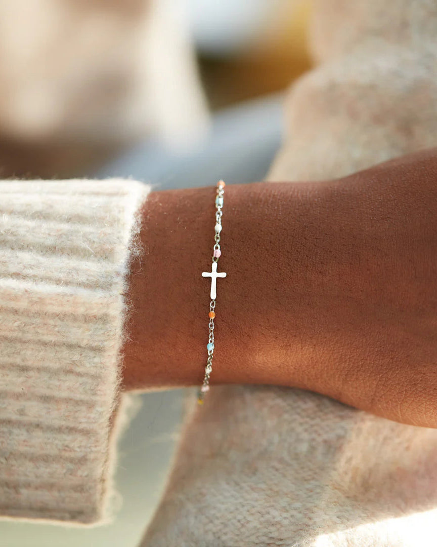 Pray On It Cross Bracelet