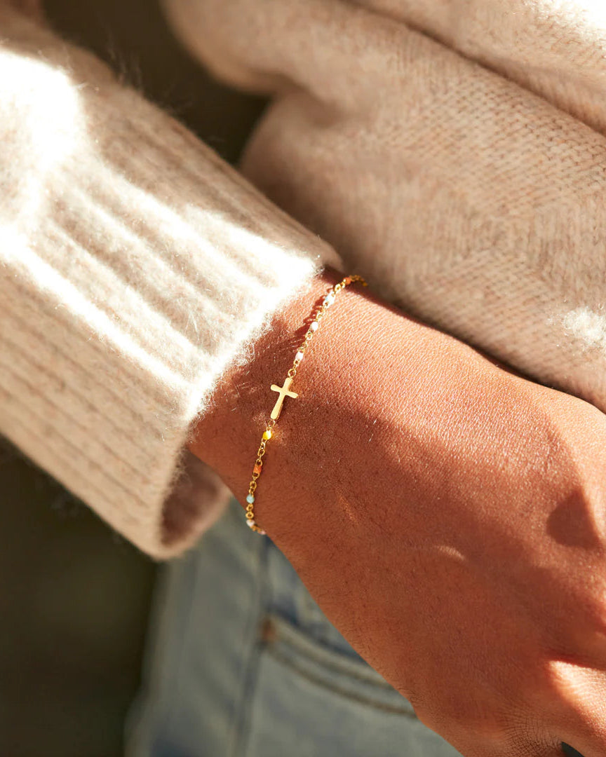 Pray On It Cross Bracelet