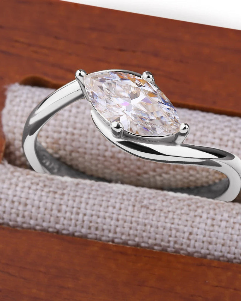 Marquise Aureline Moissanite Ring