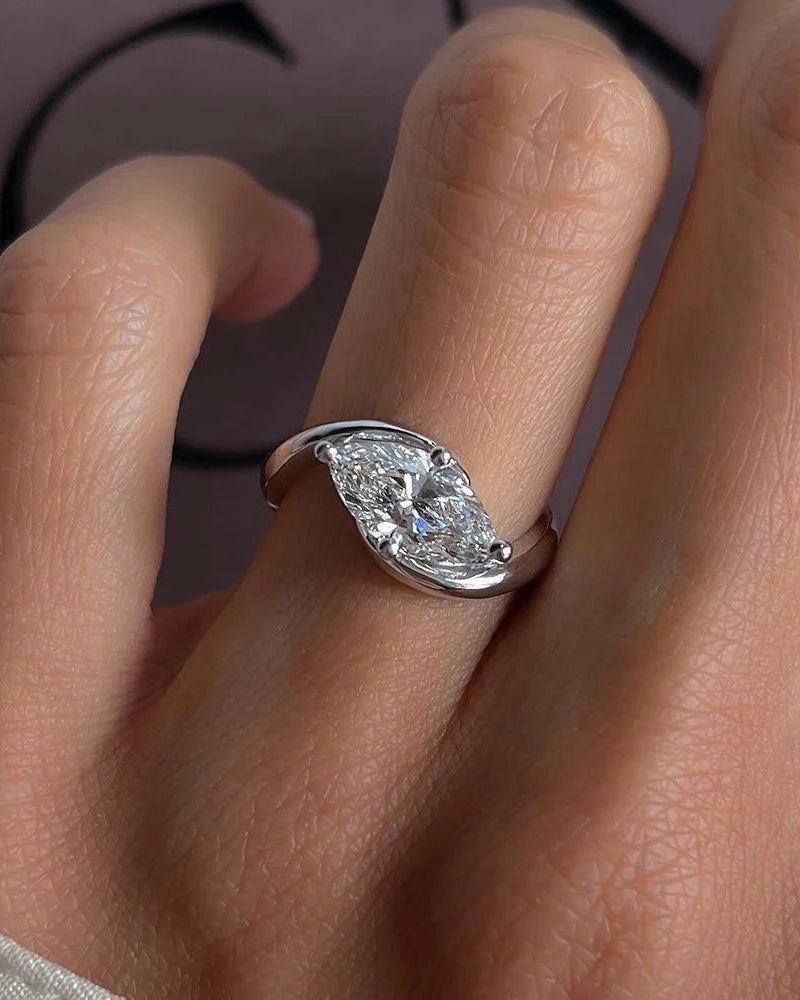 Marquise Aureline Moissanite Ring